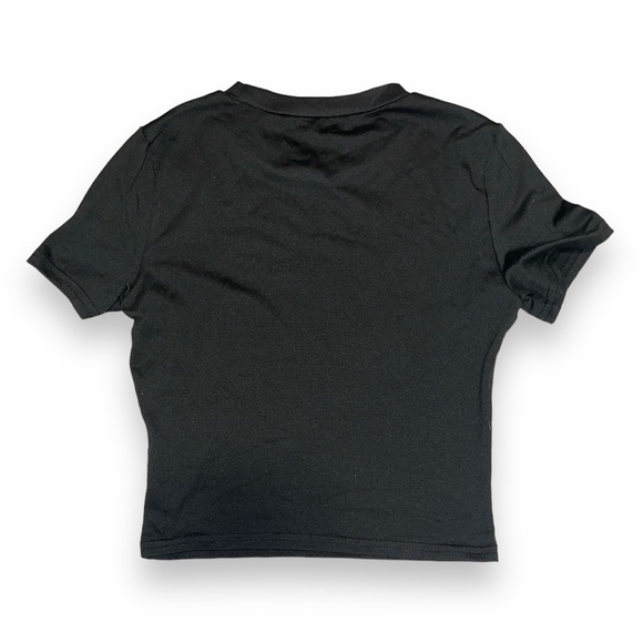 Black Tight-Fitted Crop. Size XS. - Picture 2 of 3